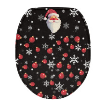 Christmas Snow Toilet Seat Cover for Bathroom One Piece Easy to Clean Toilet Lid Cover Protective Cover for Toilet Fits Most Toilet Lids Home Decor