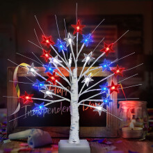 21.6" LED Star Tree – Red White Blue, USB or Battery