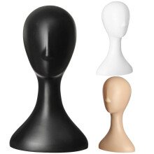 16 inch PE Wig Head Mannequin Stand for Wigs Hats Hairpieces