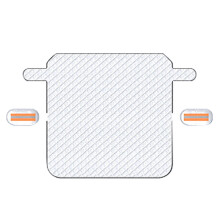 Reflective windshield sun shade for heat and UV protection
