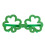 St Patrick's Day green glitter glasses 1 pair 1