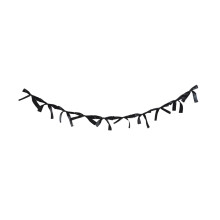 Black Silk Bow Garland 70.87 inch 2 pcs