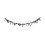 Black Silk Bow Garland 70.87 inch 2 pcs 1