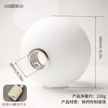 Frosted Glass Globe Lampshade Round Vintage Style G9