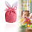 Easter bunny ears drawstring gift bag pink 1 pc 1