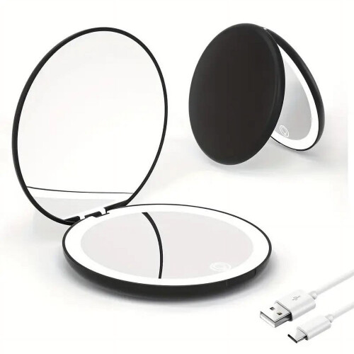 LED Makeup Mirror Portable 2X and 5X Magnification
