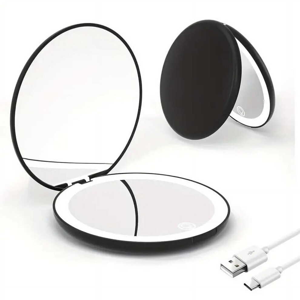 LED makeup mirror portable 2X and 5X magnification