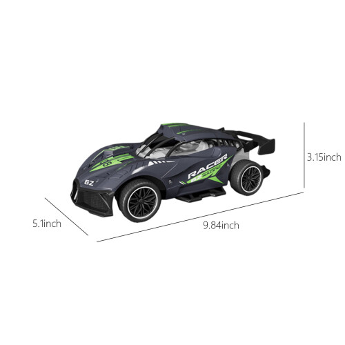 Αγωνιστικό αυτοκίνητο 2.4G RC με ελαστικά Drift Μπλε Πράσινο 2