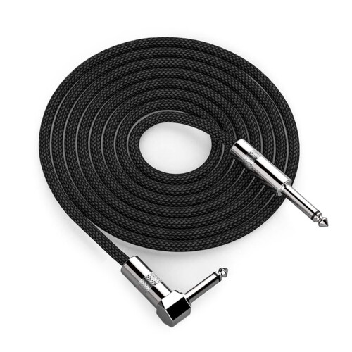 Electric Guitar Cable Right-Angled Braided Shielded 3m