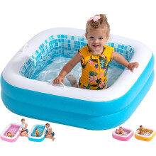 Inflatable Baby Pool for Toddlers 1-3 Years, Soft Floor