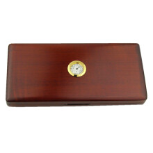 Wooden Oboe Reed Case with Hygrometer and Flannel Slots for