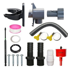 Sistema de Desviador de Bajante de Agua de Lluvia para Canalones de 70-110mm, Manguera de Bajante de Techo para Jardín de Casa, Césped, Patio
