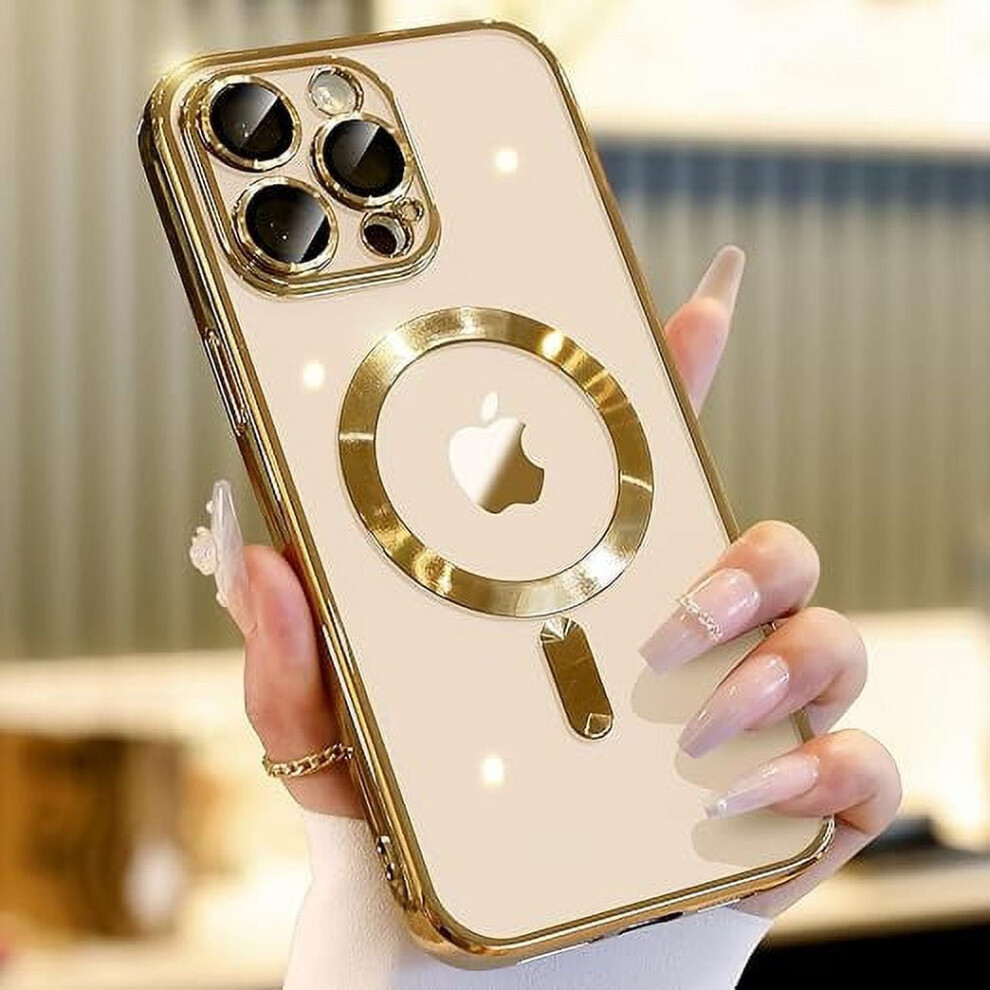 Magnetic Slim Case For Iphone 15 Pro Max Gold 937196036677