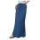 Women's Linen Maxi Skirt Blue S 1