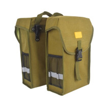 Bicycle Front Rack Pack Waterproof Canvas Quick-Release Front Bag Mountain Bike Long-Distance Cycling Storage 13L