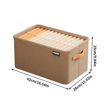 Closet Organizer Fabric Bin Foldable with Grids 12L