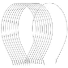 Metall-Haarreifen für Damen und Mädchen, Silber, 10 Stück