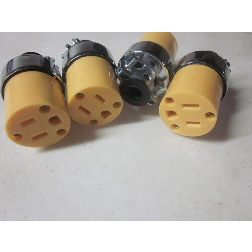 Female Replacement Extension Cord Plug Ends 15A 125V 4 Pack