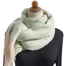 Women's solid color winter striped shawl scarf 1 piece