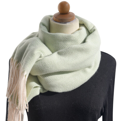 Women's solid color winter striped shawl scarf 1 piece