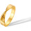 Twisted Infinity Ring 3mm 18K Gold Plated Titanium 1
