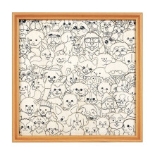 Wooden Cat Puzzle Frame Paintable 3D Jigsaw Decor 36 Colors
