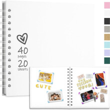 DIY Scrapbook Photo Album 7x7 Inch 40 Pages White