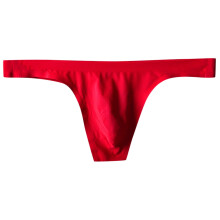 Panties Thongs Mens Underwear Men Fashion Underpants Solid Briefs Underwear Pants Panties Men'S Underwear Underwear For Men Pack (Men) Red XL