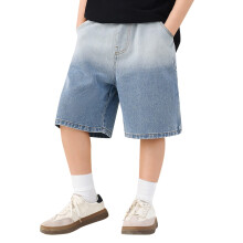 Boys denim shorts gradient wash blue 11-12 years