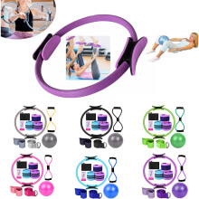 Women's Pilates Yoga Set Purple with Magic Ring Booty Bands