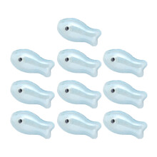 Ceramic Fish Charm Beads Hand Painted Colorful 10 pcs