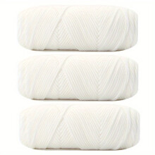 3 Pack 100g Knitting Wool Ball With Soft 8-strand Milk Cotton Crocheted Ball of Yarn Used For DIY Hat Scarves Hand Weaving
