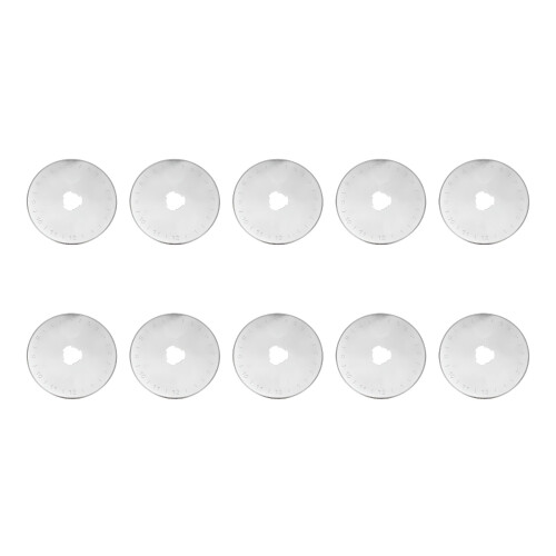 Rotary Cutter Replacement Blades 45mm 10pcs with Storage