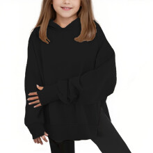 Kids Hooded Sweatshirt Long Sleeve Loose Fit Soft Casual