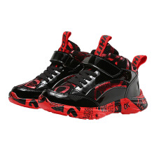 Boys Winter Boots Toddler Boys Shoes Boys’ Winter High Top Lined Thickened Leather Snow Boots with Sole Boys Shoes