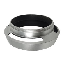 Metal vented lens hood for cameras, 37–52mm