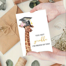 Foldable graduation greeting card with blessing message 1