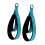 2 Pieces Pilates Double Loop Strap Exercise Strap Beginner D Rings Straps Handle Light Blue 1