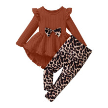 Toddler Girl Outfit Leopard Print Sweatshirt and Leggings