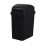 4.5-Gal Swing-Lid Trash Can Black Plastic 2