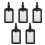 Minkissy PU luggage tags black 5 pcs with clasp 1
