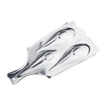 spoon rests for kitchen 3 Cavities Spoon Rest Stainless Steel Spoon Rest Triple Spoon Holder Kitchen Utensil Rest(9.96"X4.92"X0.39")