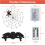 Spider Web Light with Hairy Spider 3.28FT 2