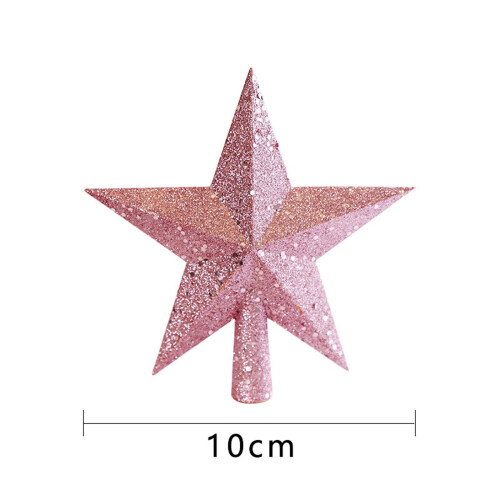 Christmas Tree Topper Star Pink Glitter 1 PC 2