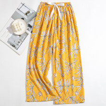 Women's Loungewear Pants High Waisted Wide Leg Tropical