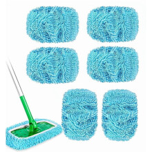 Reusable Mop Pads, Washable Microfiber Chenille Mop Replacement Covers for Multi Floor Surface Wet & Dry Cleaning