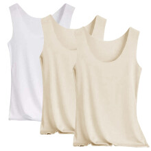 Women's Ice Silk Tank Top Round Neck Seamless Sleeveless