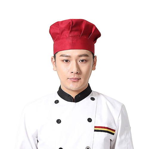 Chef Hat Adult Adjustable Elastic White