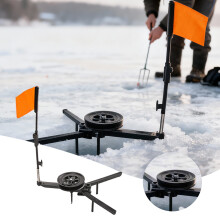 Ice Fishing Tip-Up Rod with Flag Indicator and Pole