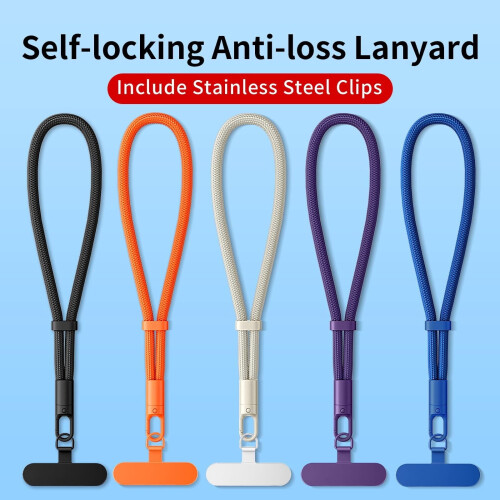 Hand Wrist Strap Lanyard Black 2-Pack 1